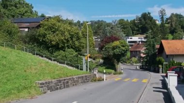 Alps Dağı Eschen Şehri, Lihtenştayn 'daki Boş Sokak, Yan Evler