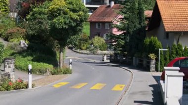 Alps Dağı Eschen Şehri, Lihtenştayn 'daki Boş Sokak, Yan Evler