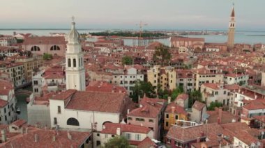 Tarihi Binalar ve Çan Kulesi ile Venedik Şehri, Skyline, İtalya