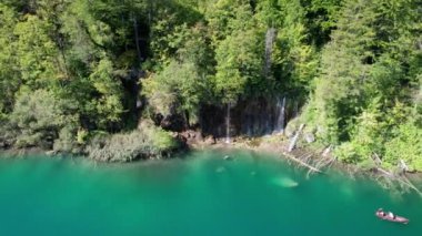 Hırvatistan Ulusal Parkı 'ndaki Plitvice Göllerinin Havadan Görünümü, Temiz Doğa