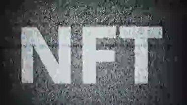 Beyaz Statik Beyaz TV Gürültüsü, Sinyal Yok Ekranda NFT Yazısı