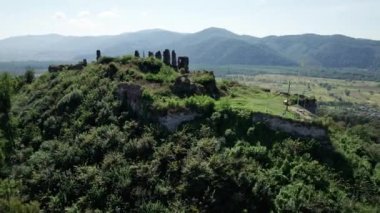 Transcarpathia 'daki Khust Kalesi, Hava Manzarası, Batı Ukrayna