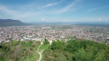 Transcarpathia 'daki Khust Kalesi, Hava Manzarası, Batı Ukrayna