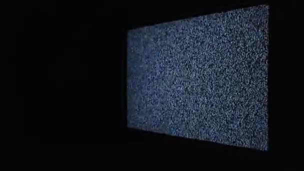 Statický TV šum, Analogový signál, Ročník obrazovka — Stock video
