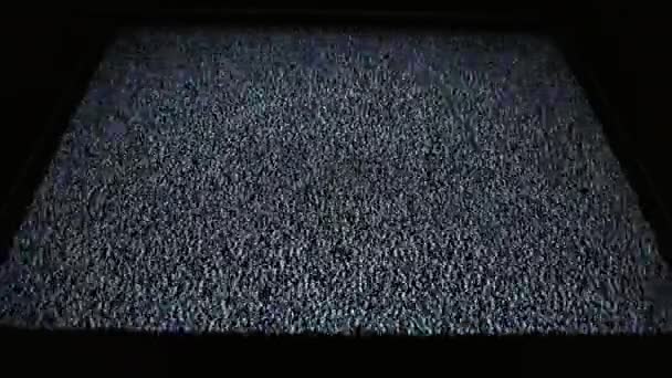 Ruido estático de la TV, señal analógica, pantalla vintage — Vídeo de stock