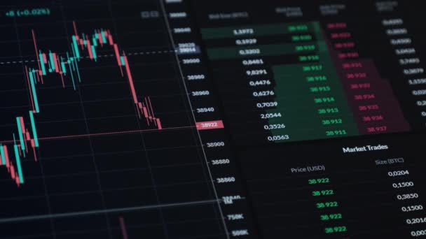 Stock Market, Cryptocurrency Exchange Chart — 비디오