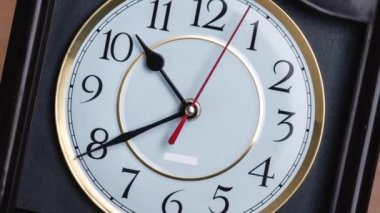 Klasik Saat Oku Zaman Çizelgesi Saat 23: 00 veya AM, Tam Zaman Dönüşü Elleri
