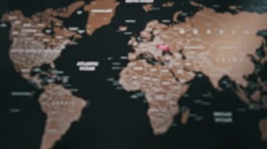 Büyüteç Altında Dünya Haritasında Ukrayna