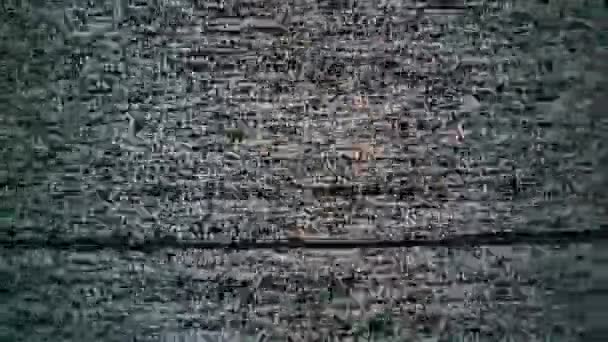 Ruido real de la TV de la cinta de VHS, ninguna señal — Vídeos de Stock