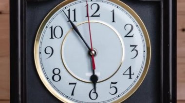 Klasik Saat Oku Zaman Çizelgesi Saat 18: 00 veya AM, Tam Zaman Dönüşü Elleri