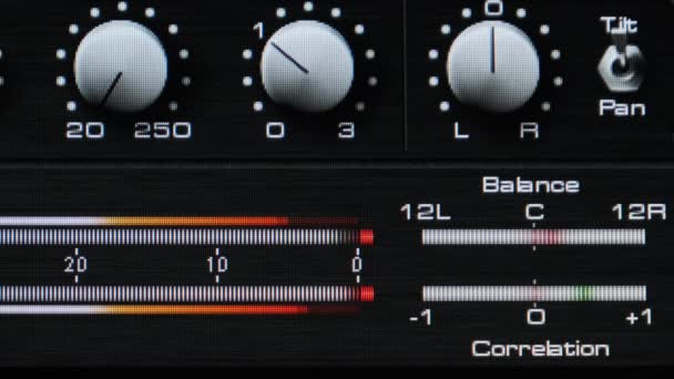 Измерители громкости звука в цифровой музыке — стоковое видео