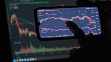 Smartphone içinde Kripto Para Çizelgesi