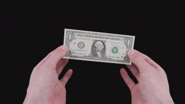 Erkek Eller Alfa Kanallı Bir Dolar Gösteriyor