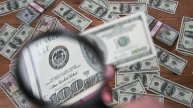 Bir Yüz Dolar Büyüteç Altında Bakar