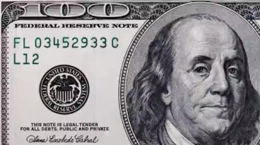 Fragments of Different Paper Dollars Change Each Other in Stop Motion, Money