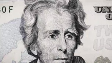 Amerikan dolarlarının parçaları animasyonda değişir. Çeşitli değerlerdeki kağıt para birimleri duraklama hareketinde birbirlerini değiştirirler. USD banknotlar yakın plan, döngülü, nakit efekti, fiat parası. Finans