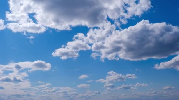 Nuvens Brancas Movem Dissolvem Céu Azul Timelapse Nuvens Cirros Macios — Vídeo de Stock