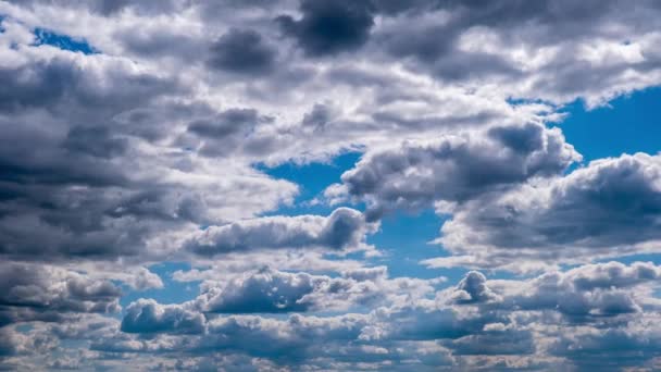 Timelapse Nubes Tormenta Dramáticas Moviéndose Cielo Las Nubes Cúmulos Oscuros — Vídeo de stock