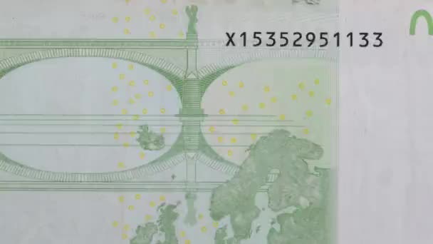 Fragmenten Van Europees Papiergeld Van Verschillende Denominaties Veranderen Elkaar Een — Stockvideo