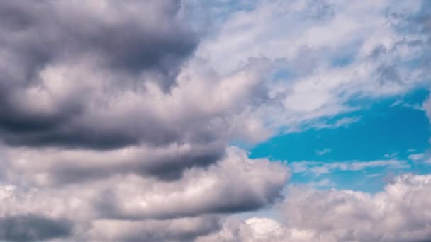Timelapse Nuvens Cumulus Movendo Céu Azul Nuvens Luz Mudam Sua — Vídeo de Stock