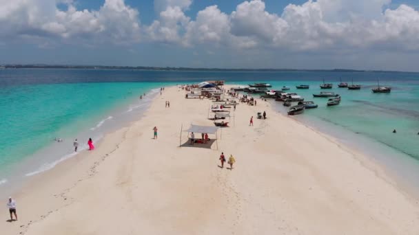 Zanzibar Nakupenda January 2021 Aerial View Paradise Disappearing Island Nakupenda — Wideo stockowe