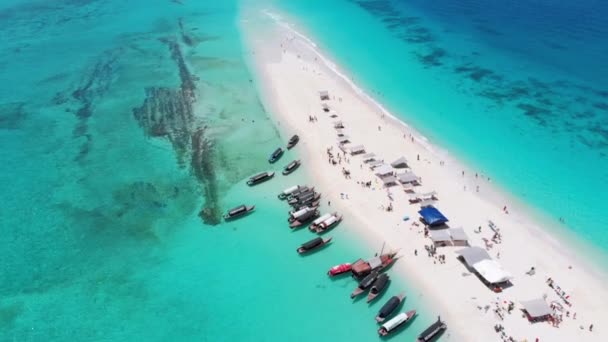 Zanzibar Nakupenda Enero 2021 Vista Aérea Del Paraíso Desapareciendo Isla — Vídeos de Stock