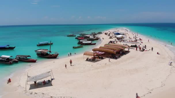 Zanzibar Nakupenda Januari 2021 Drone View Paradijs Eiland Indische Oceaan — Stockvideo