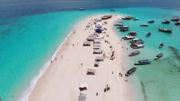 Zanzibar Nakupenda January 2021 Aerial View Paradise Disappearing Island Nakupenda — Wideo stockowe