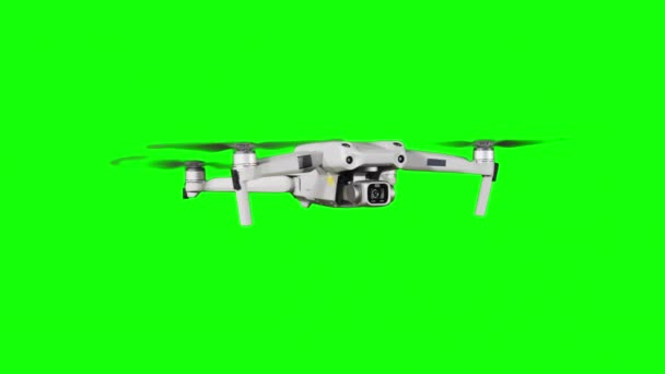 Drone Hovering Air Green Screen Real Quadcopter Camera Flights Transparent — Stock video