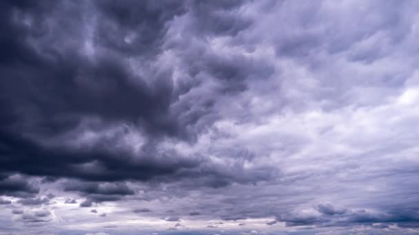 Zeitraffer Dramatischer Gewitterwolken Die Sich Himmel Bewegen Dramatische Atmosphäre Hintergrund — Stockvideo