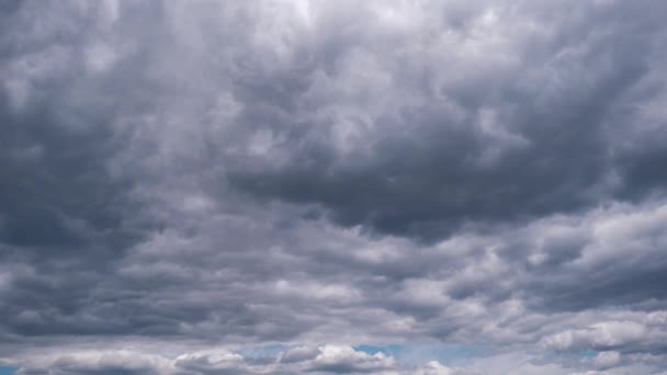 Nuvole Che Muovono Nel Cielo Blu Timelapse Nuvole Bianche Gonfie — Video Stock