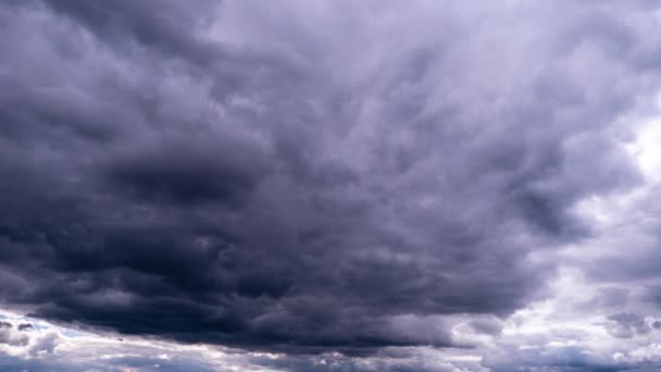 Timelapse Nuvens Tempestade Dramáticas Movendo Céu Fundo Atmosfera Dramática Lapso — Vídeo de Stock
