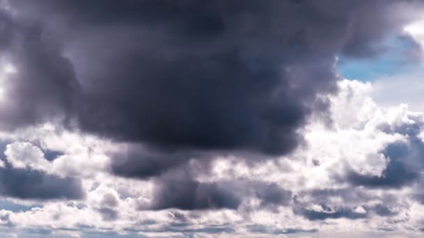 Timelaps Van Cumulus Wolken Bewegen Blauwe Lucht Natuur Wolken Kopieer — Stockvideo