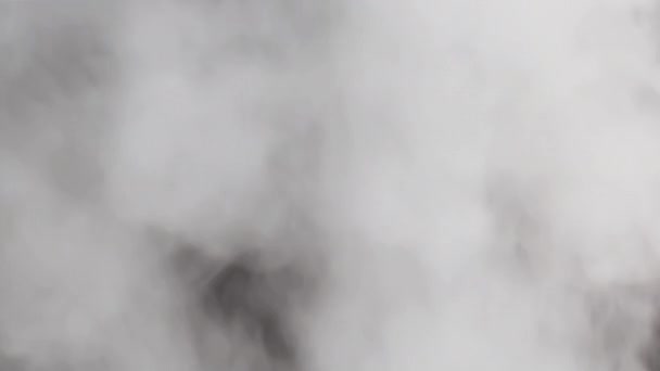 Füst Vagy Gőz Robbanás Alfa Csatornával Reális Felhők Átlátszó Háttérrel — Stock videók