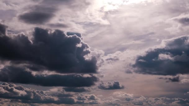 Timelapse Cumulus Déplaçant Dans Ciel Espace Nuageux Avec Des Nuages — Video