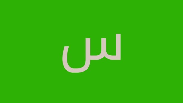 Alfabeto Árabe Animado Para Aprendizaje Educación Carta Árabe — Vídeo de stock
