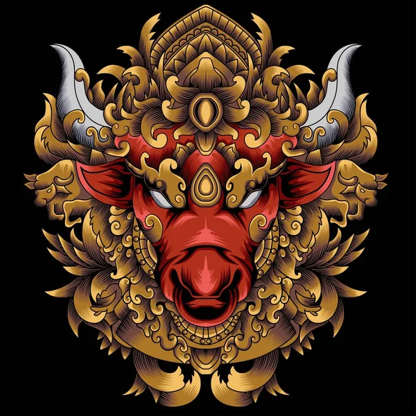 Süslü Güçlü Boğa Başı