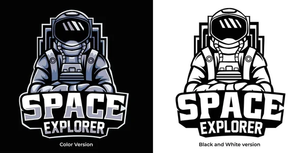 Mascotte Astronaute Esport Gaming Logo Design — Image vectorielle