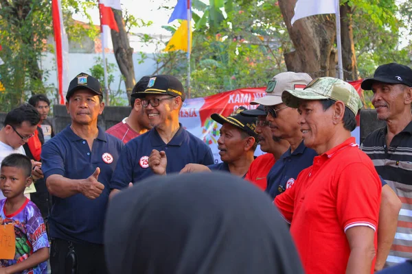 Jakarta Indonesien 2020 Herrar Poserar Tillsammans Den Indonesiska Självständighetsdagen — Stockfoto