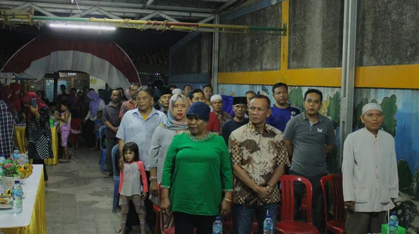 Jakarta Indonesië 2019 Uitingen Van Genodigden Worden Gevraagd Staan Het — Stockfoto