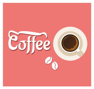 kahve tasarım desen arka plan vektör çizim üzerinde