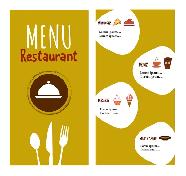 Bakery Menu Food Template Restaurant Doodle Hand Drawn Graphic — Stock Vector