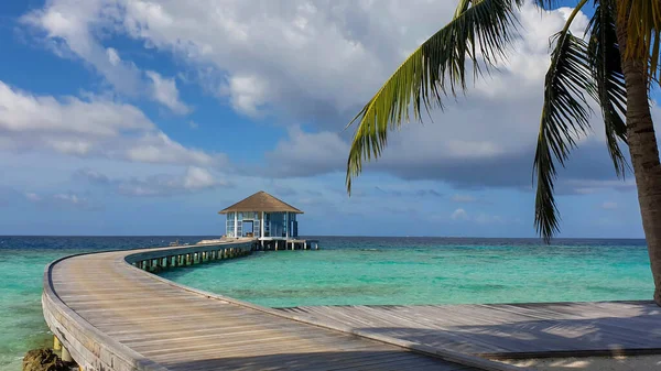 Overwater Bungalows Luxury Villas Blue Lagoon White Sandy Beach Bora — Fotografia de Stock