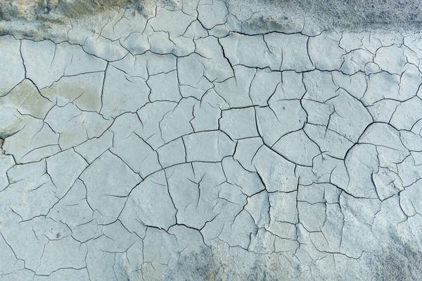 Soil Cracked Drought White Clay Cracks Texture Background Design — Foto de Stock