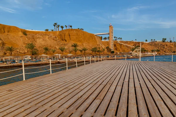 Coastline Red Sea Beaches Sinai Mountains Background Travel Tourism Egypt — Foto de Stock