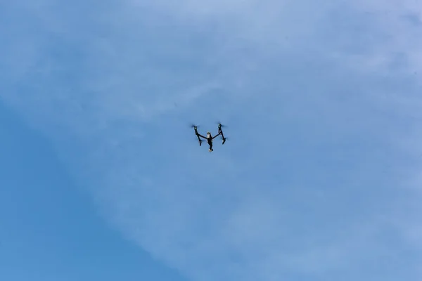 Quadcopter Flight Blue Sky — Photo