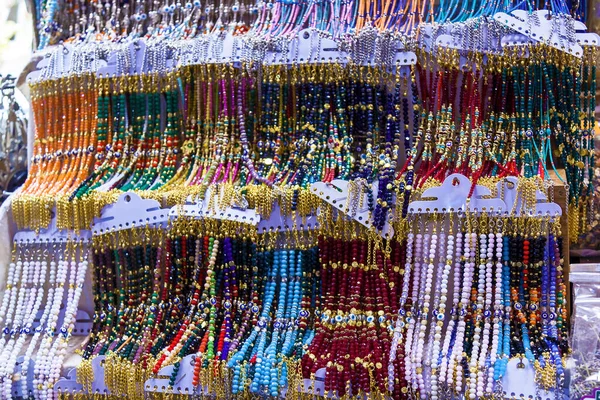 Bijouterie Multi Colored Beads Turkish Bazaar — ストック写真