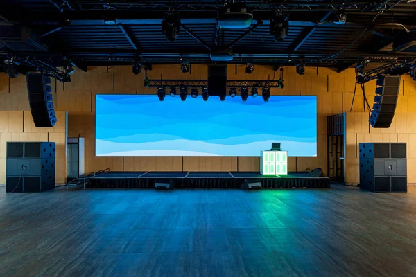 Conference Hall Equipment Events Large Monitor Speakers Podium Conferences Events Image En Vente