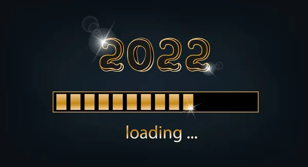 Процес Завантаження Напередодні Нового Року 2022 — стоковий вектор