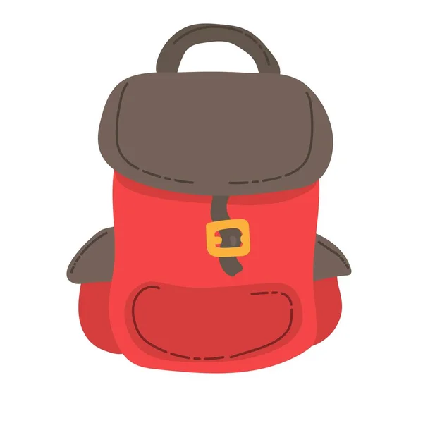 Hand Drawn Backpack School Sport Travel Bag — Stock Vector